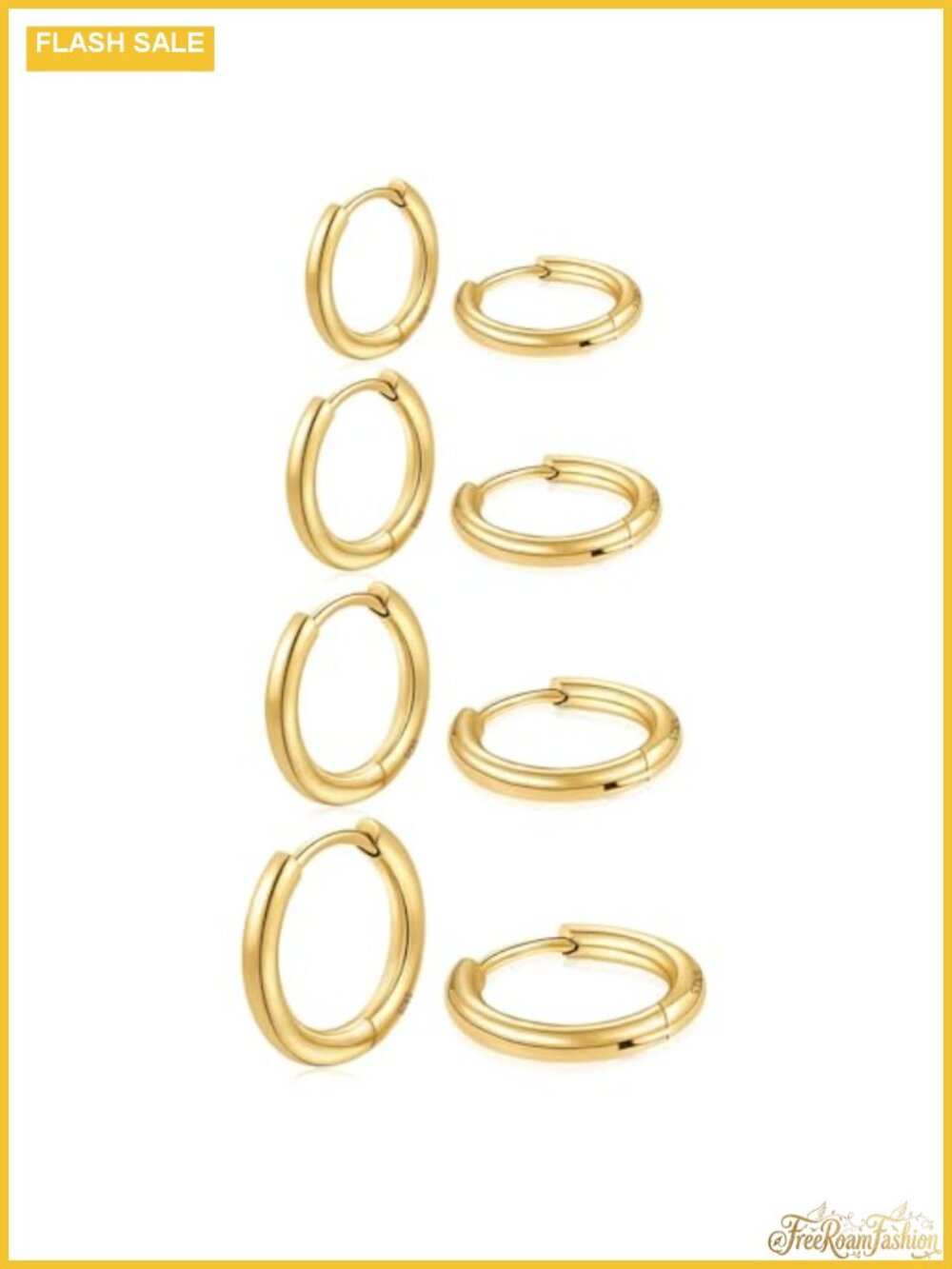 14K Gold Plated Huggie Hoop Earrings Hypoallergenic Small Hoops for Women